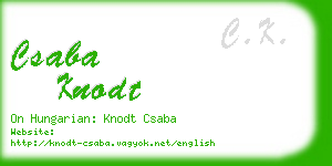 csaba knodt business card